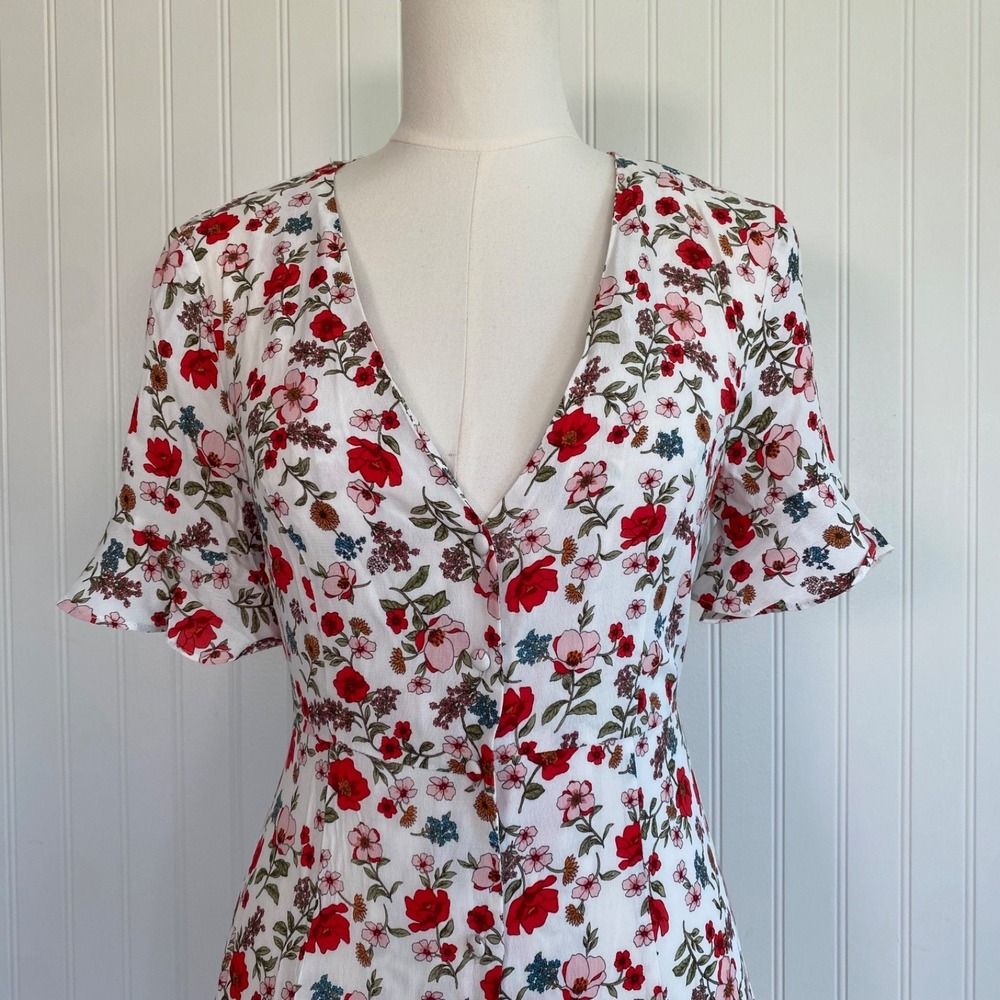 Forever 21 Womens Button Front Floral Cottagecore Maxi Dress Size S Bloomcore - Picture 3 of 12